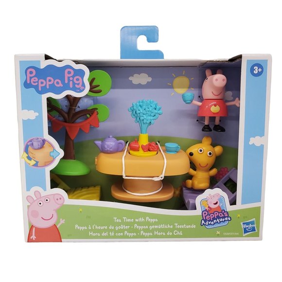 Peppa Pig Tea Time with Peppa Playset Peppa's Adventures Peppa Pig Tea Party Set - Picture 1 of 10